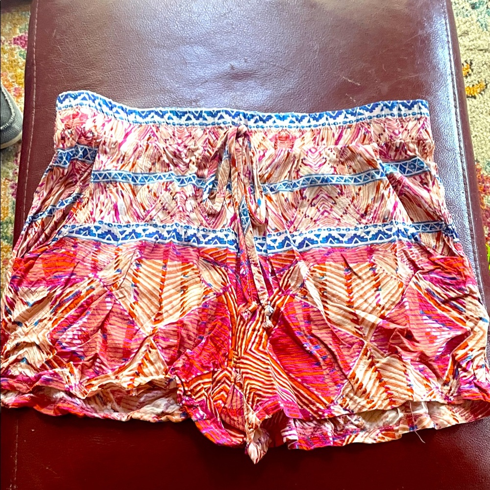 Gypsies & Moondust Multicolor Patterned Shorts, Size L